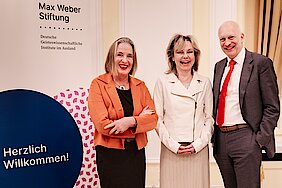 Ute Frevert, Sabine Döring und Hans van Ess (v.l.n.r.) beim Festakt zum Präsidentschaftswechsel